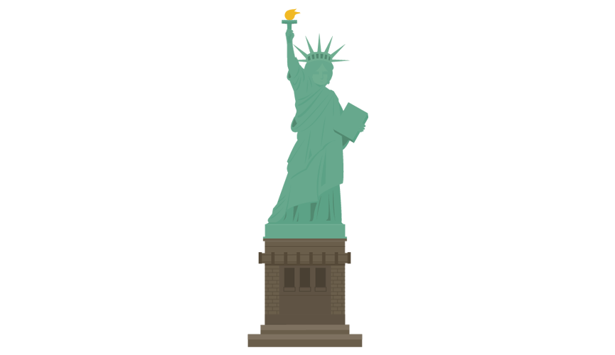 アメリカ ニューヨーク 自由の女神像 Statue Of Liberty 素材屋 ねこのて